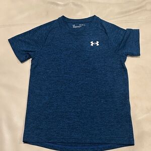 Under Armour Kids Blue Heather Short Sleeve Tee